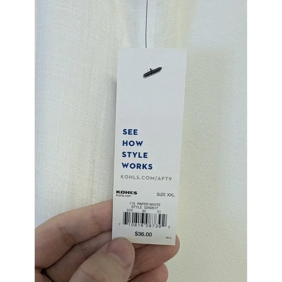 Apt. 9 Lace Trim Midi‎ Skirt Flowy Fairy Ethereal Boho Rayon Blend White XXL NWT - Picture 6 of 8